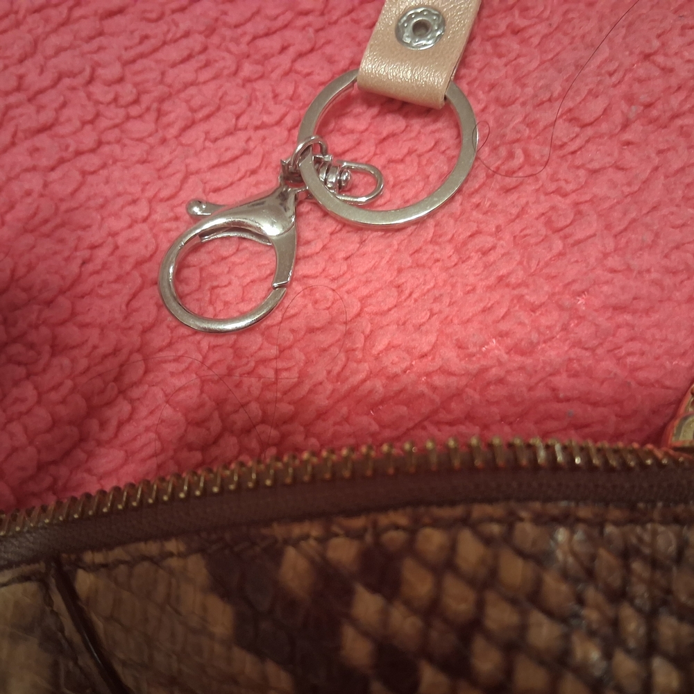 Michael Kors Brown and Tan Snake-Print Satchel with Gold Hardware - Picture 6 of 14